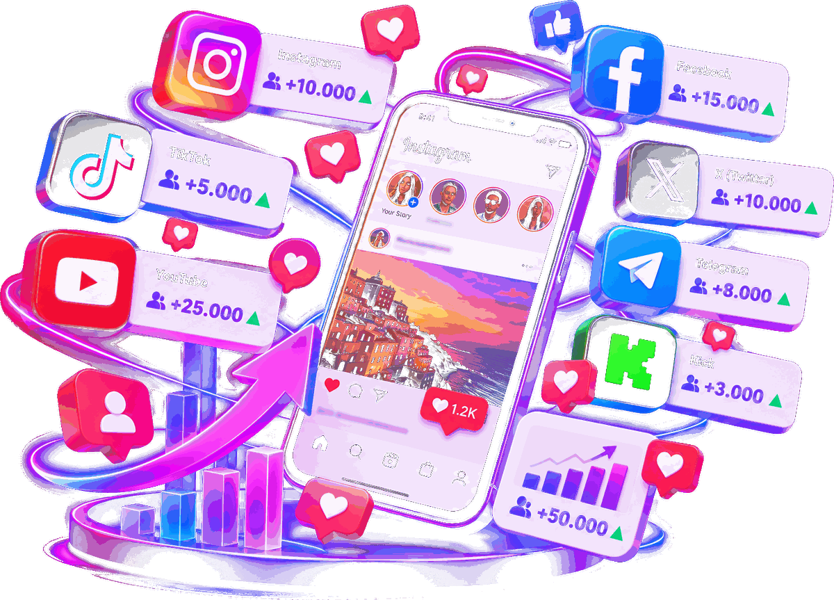 Rast pratilaca na Instagram, TikTok, YouTube, Facebook, X, Telegram i Kick